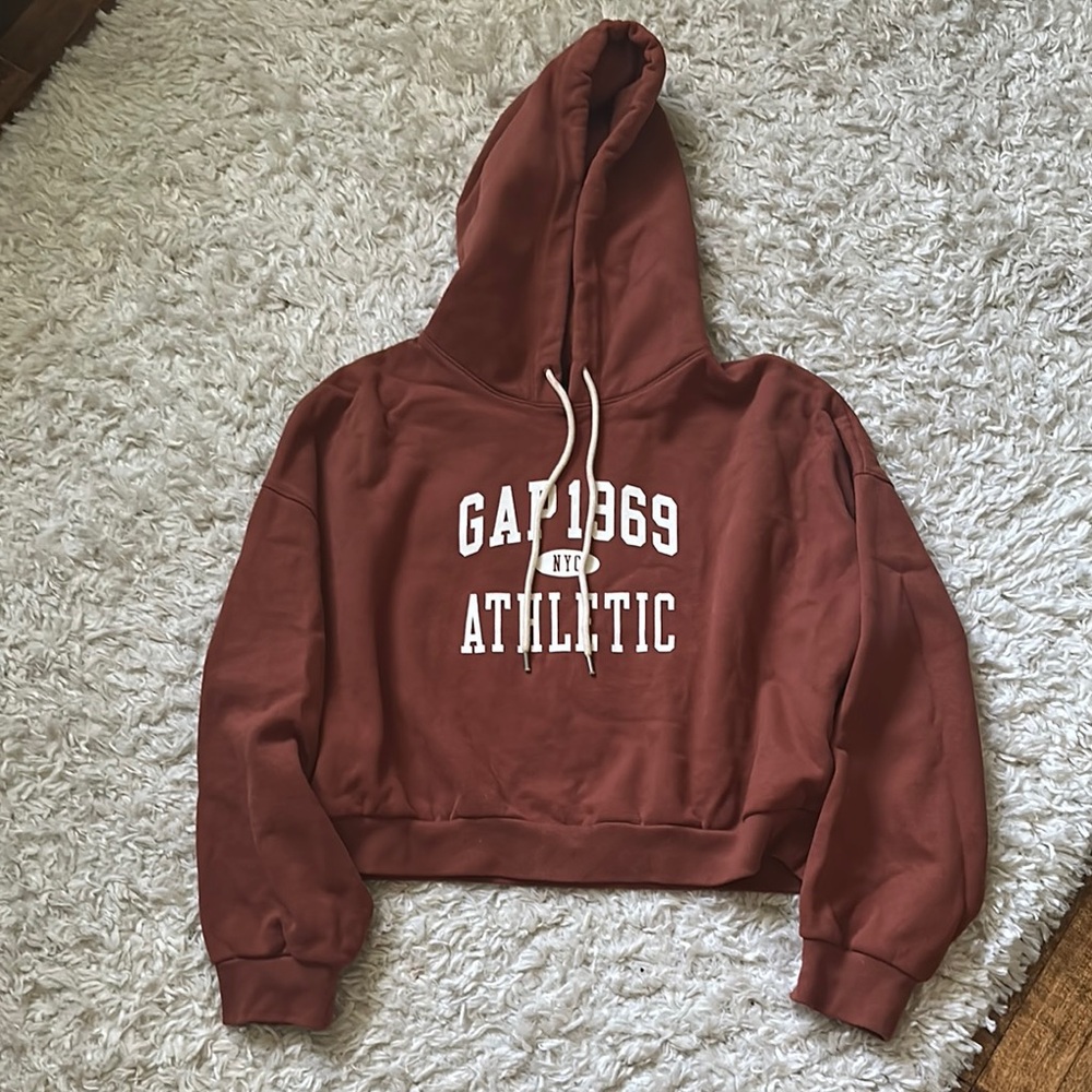 GAP 1969 Athletic Hoodie in Warm Brown